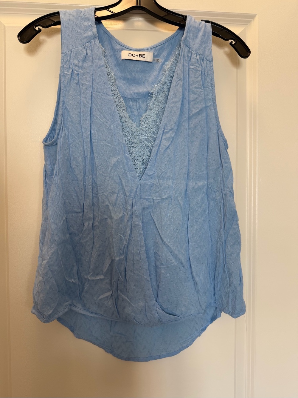 DO+BE Sky Blue Lace-Trim V-Neck Sleeveless Camisole